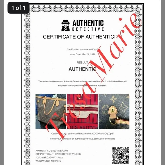 SOLD-Neverfull MM Red interior-s - Picture 2 of 7